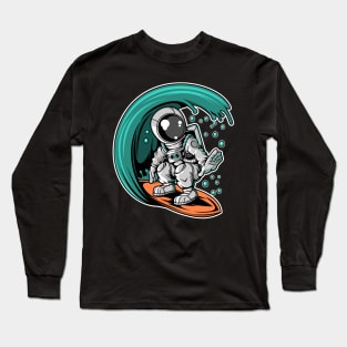 Astronaut Surfing Long Sleeve T-Shirt